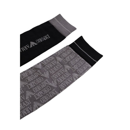 Emporio Armani Underwear Black Cotton Sock - One Size