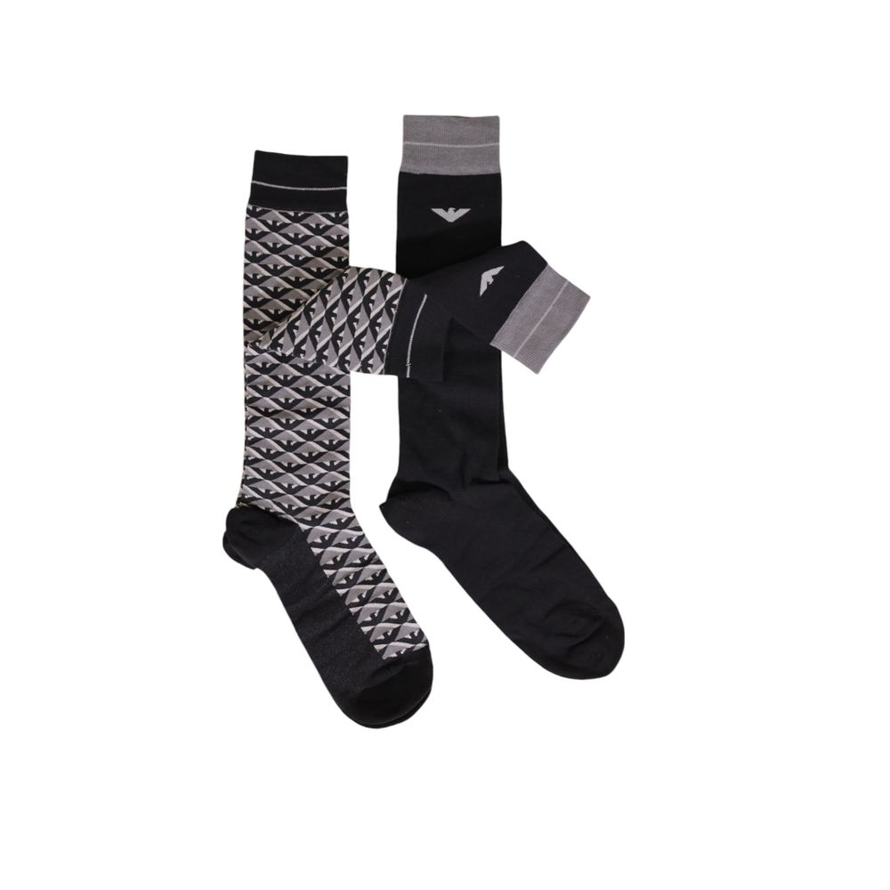 Emporio Armani Underwear Gray Cotton Sock - One Size