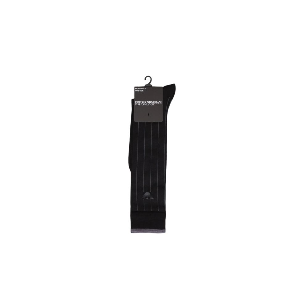 Emporio Armani Underwear Black Cotton Sock - One Size