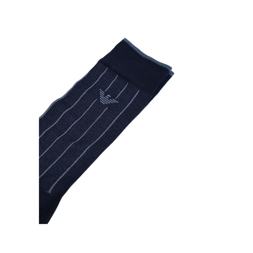 Emporio Armani Underwear Blue Cotton Sock - One Size