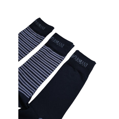 Emporio Armani Underwear Blue Cotton Sock - One Size