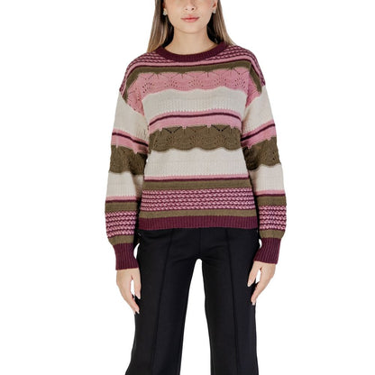 ICHI Multicolor Polyester Polyester Sweater