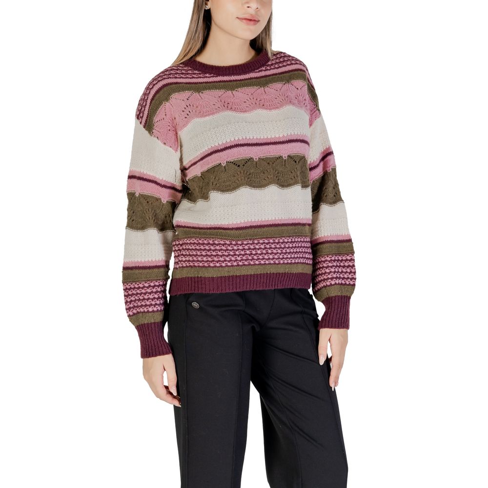 ICHI Multicolor Polyester Polyester Sweater