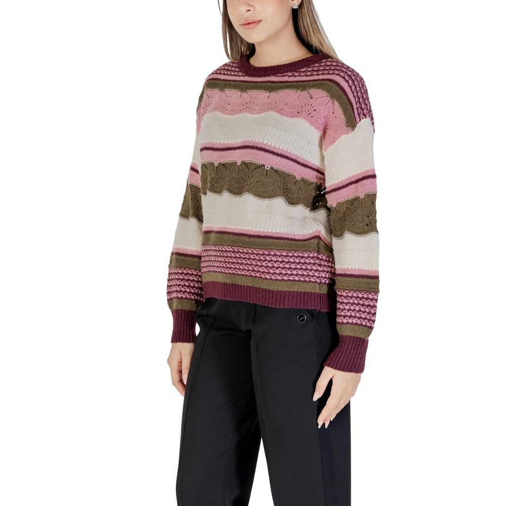 ICHI Multicolor Polyester Polyester Sweater