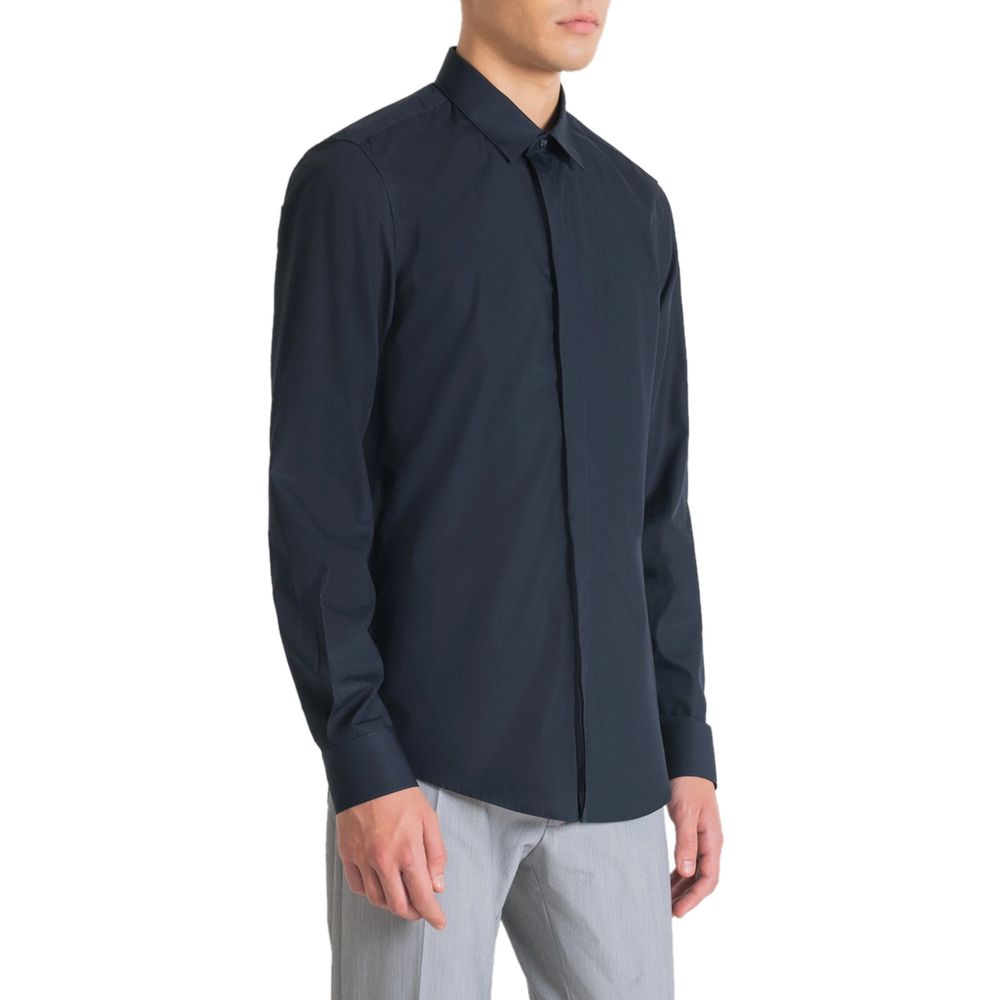 Antony Morato Blue Cotton Shirt - IT46 | S