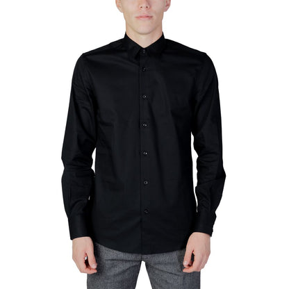 Antony Morato Black Cotton Shirt - IT54 | XXL