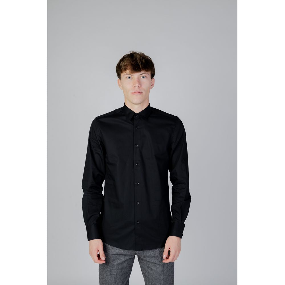 Antony Morato Black Cotton Shirt - IT54 | XXL