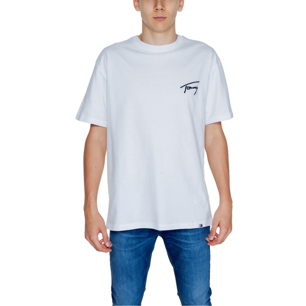 Tommy Hilfiger Jeans White Cotton T-Shirt - IT46 | M