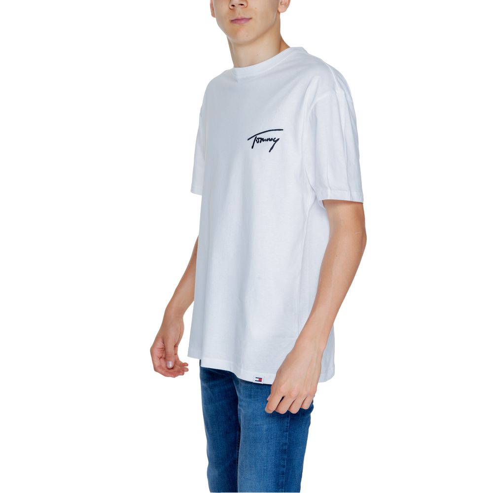 Tommy Hilfiger Jeans White Cotton T-Shirt - IT46 | M