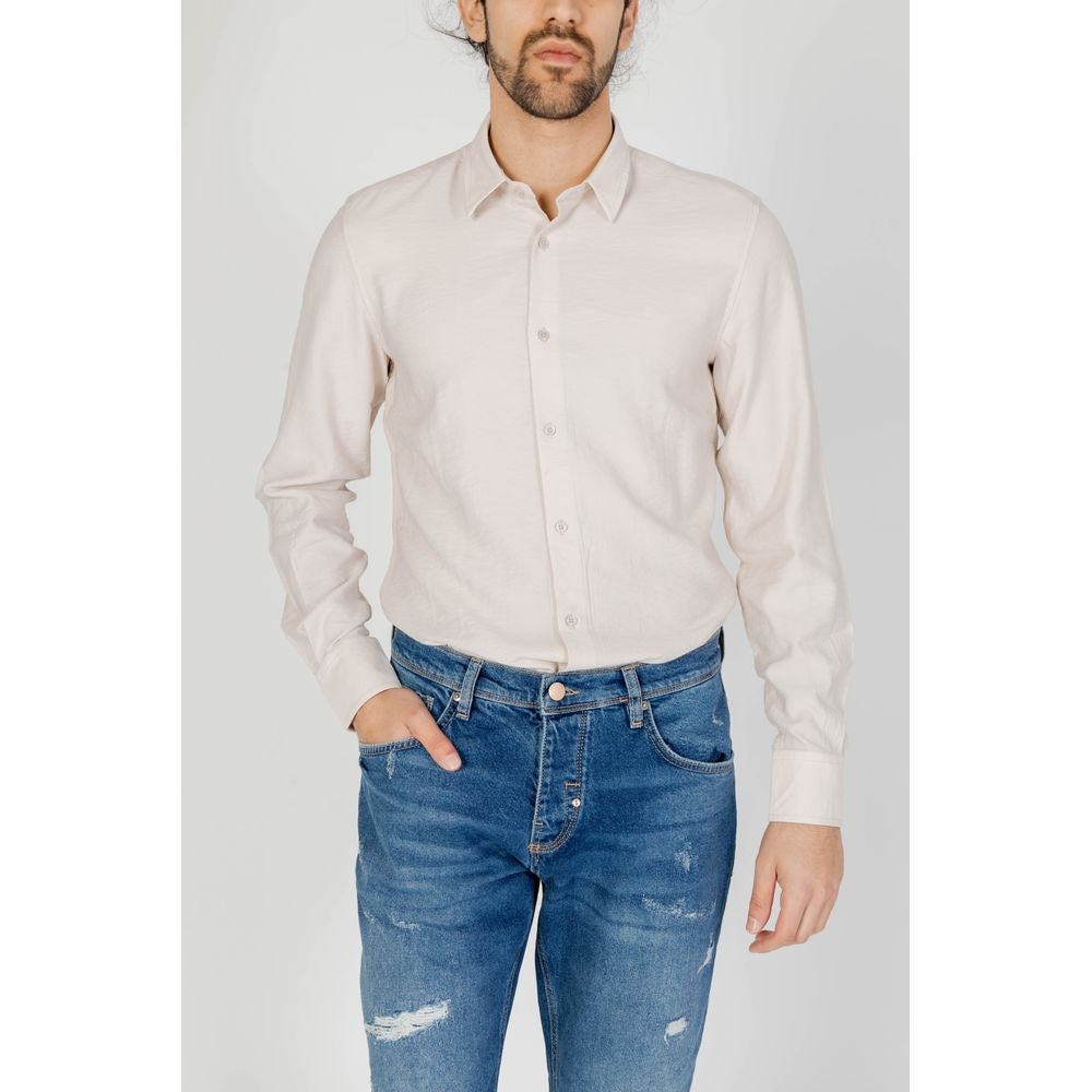 Antony Morato Beige Viscose Shirt - IT54 | XXL