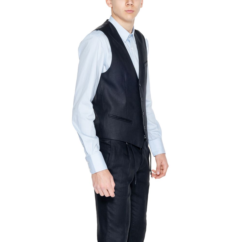 Antony Morato Black Linen Vest