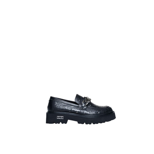 Cult Black Leather Flat Shoe - EU40/US10