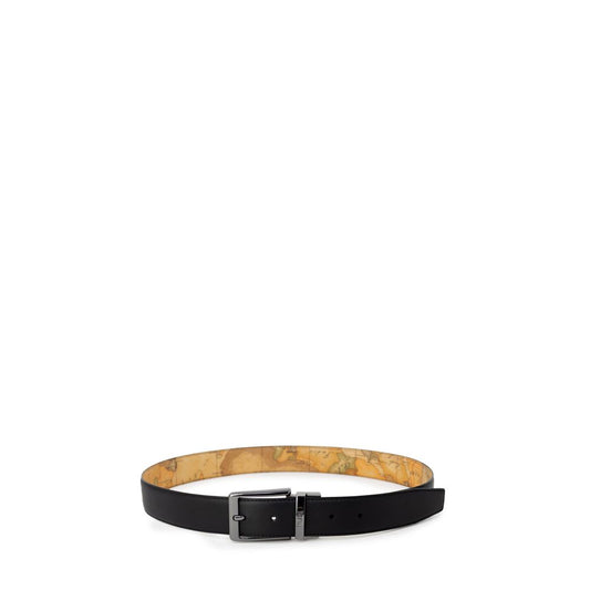 Alviero Martini Prima Classe Black Leather Belt - 120 cm / 47 Inches