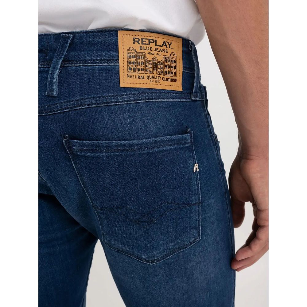 Replay Blue Cotton Jeans & Pant - W38 | L34