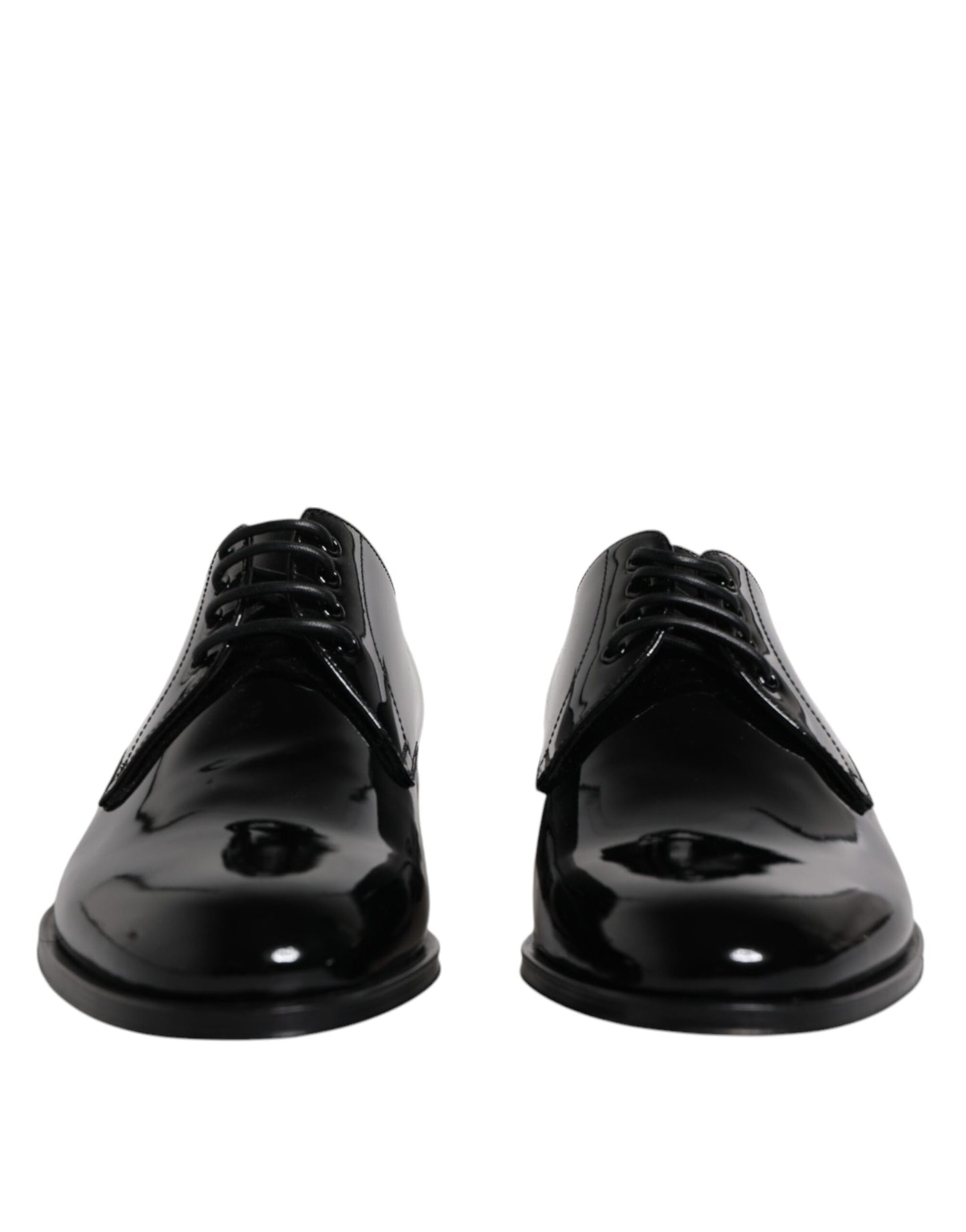 Dolce & Gabbana Black Patent Leather Derby Formal Dress Shoes - EU40/US7