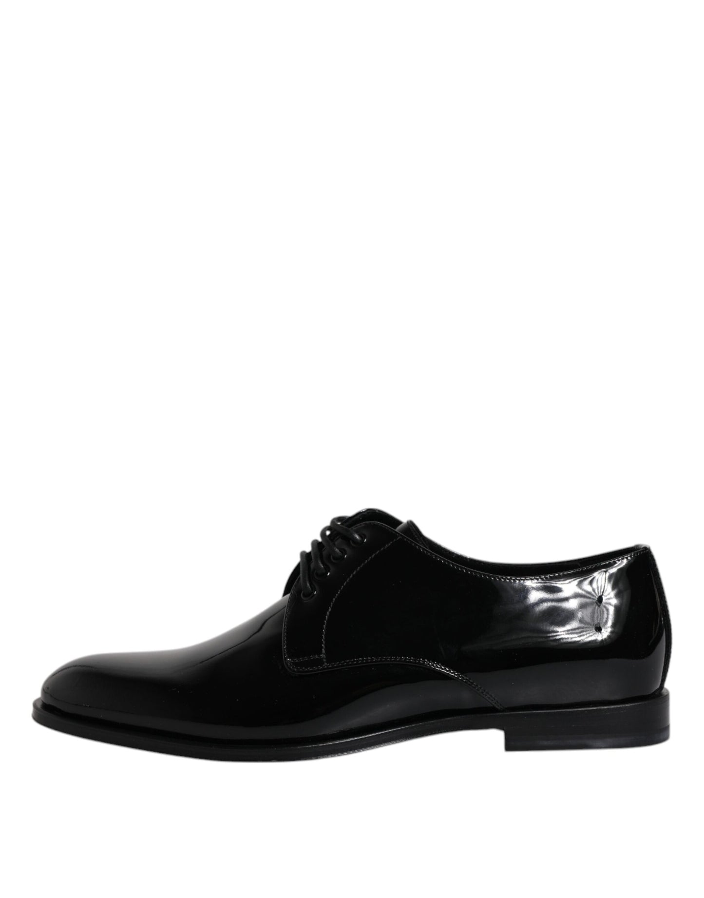 Dolce & Gabbana Black Patent Leather Derby Formal Dress Shoes - EU40/US7