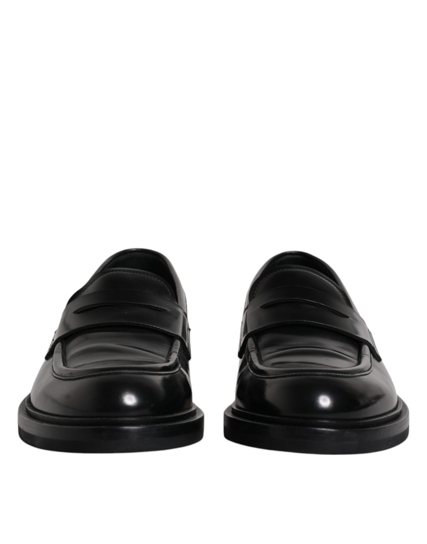 Dolce & Gabbana Black Leather Mocassin Formal Dress Shoes - EU40.5/US7.5