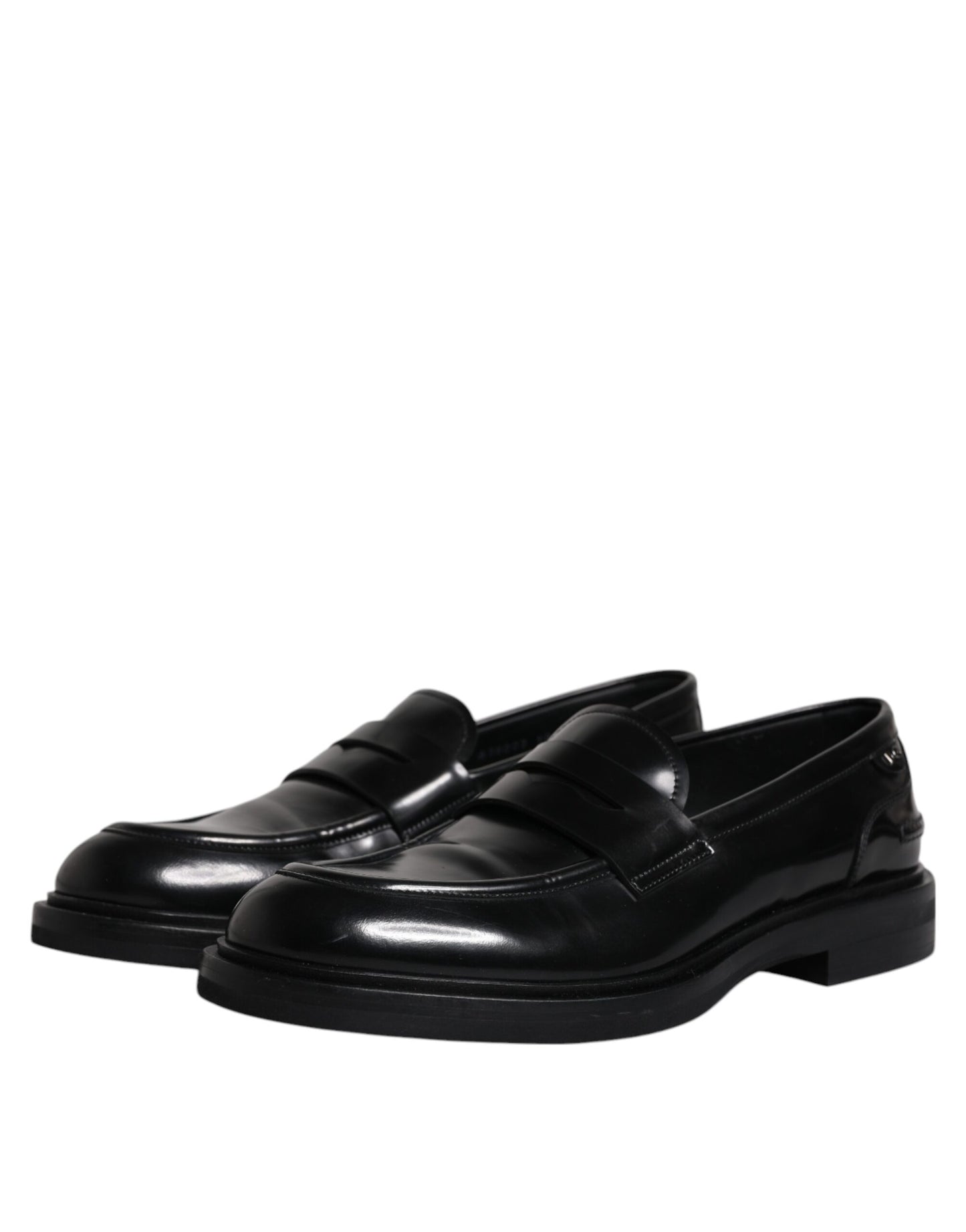 Dolce & Gabbana Black Leather Mocassin Formal Dress Shoes - EU40.5/US7.5