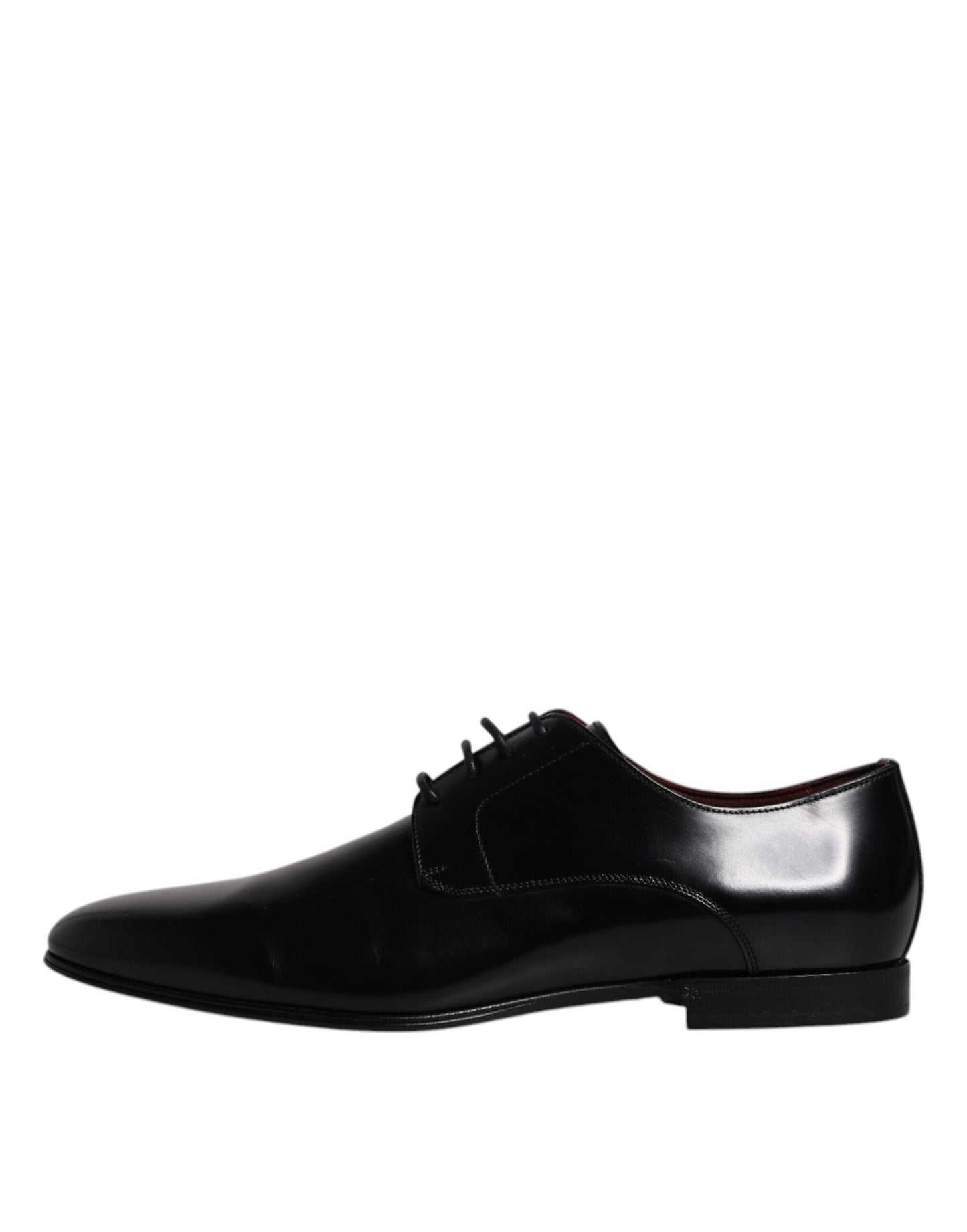 Dolce & Gabbana Black Leather Lace Up Men Derby Formal Shoes - EU42/US9