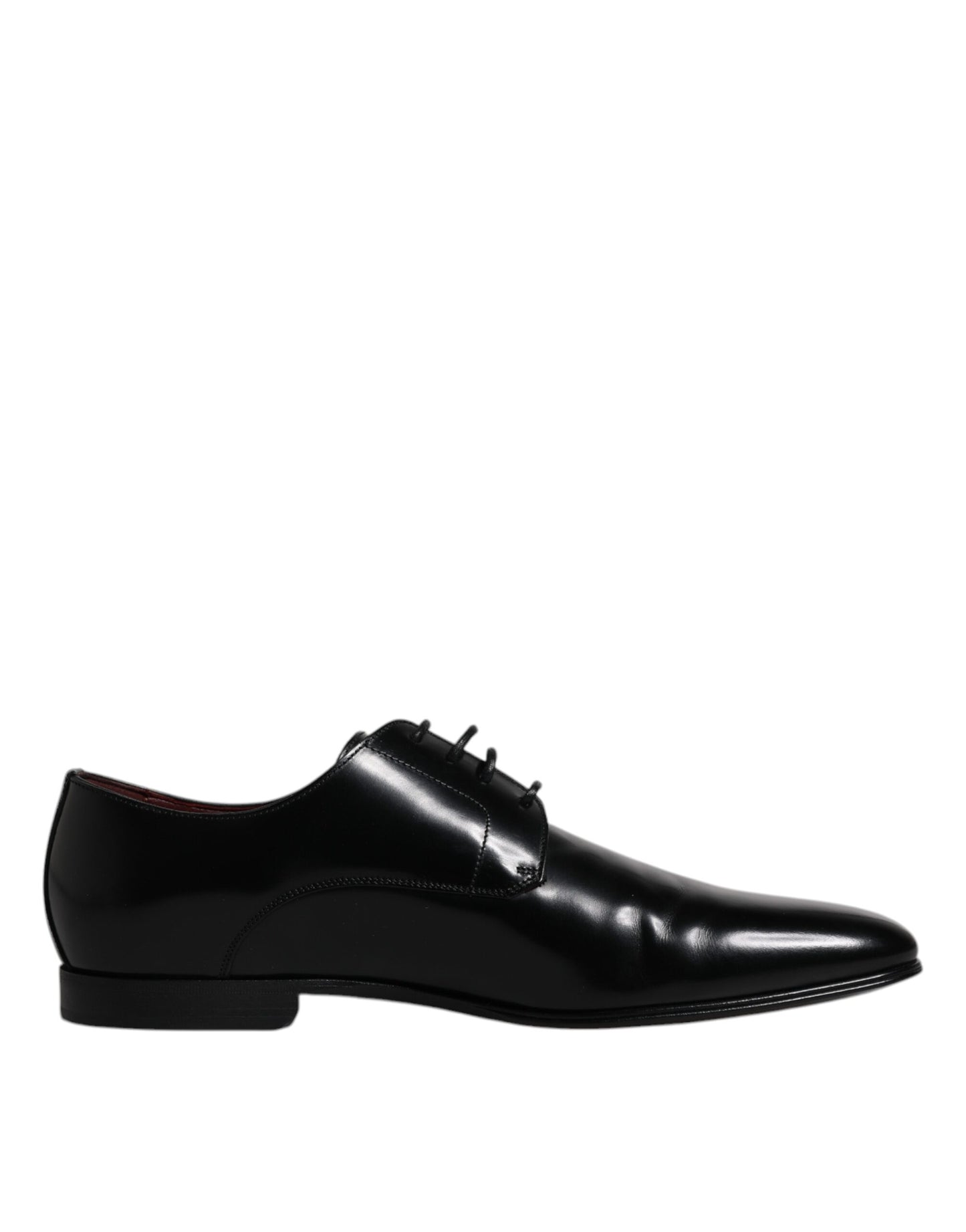 Dolce & Gabbana Black Leather Lace Up Men Derby Formal Shoes - EU42/US9