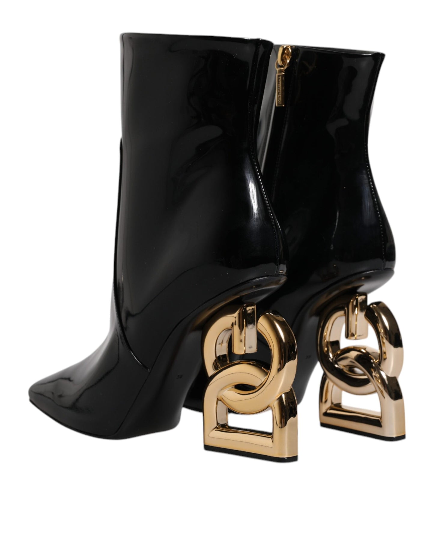 Dolce & Gabbana Black Jackie Leather Mid Calf Boots Shoes - EU35.5/US5.5