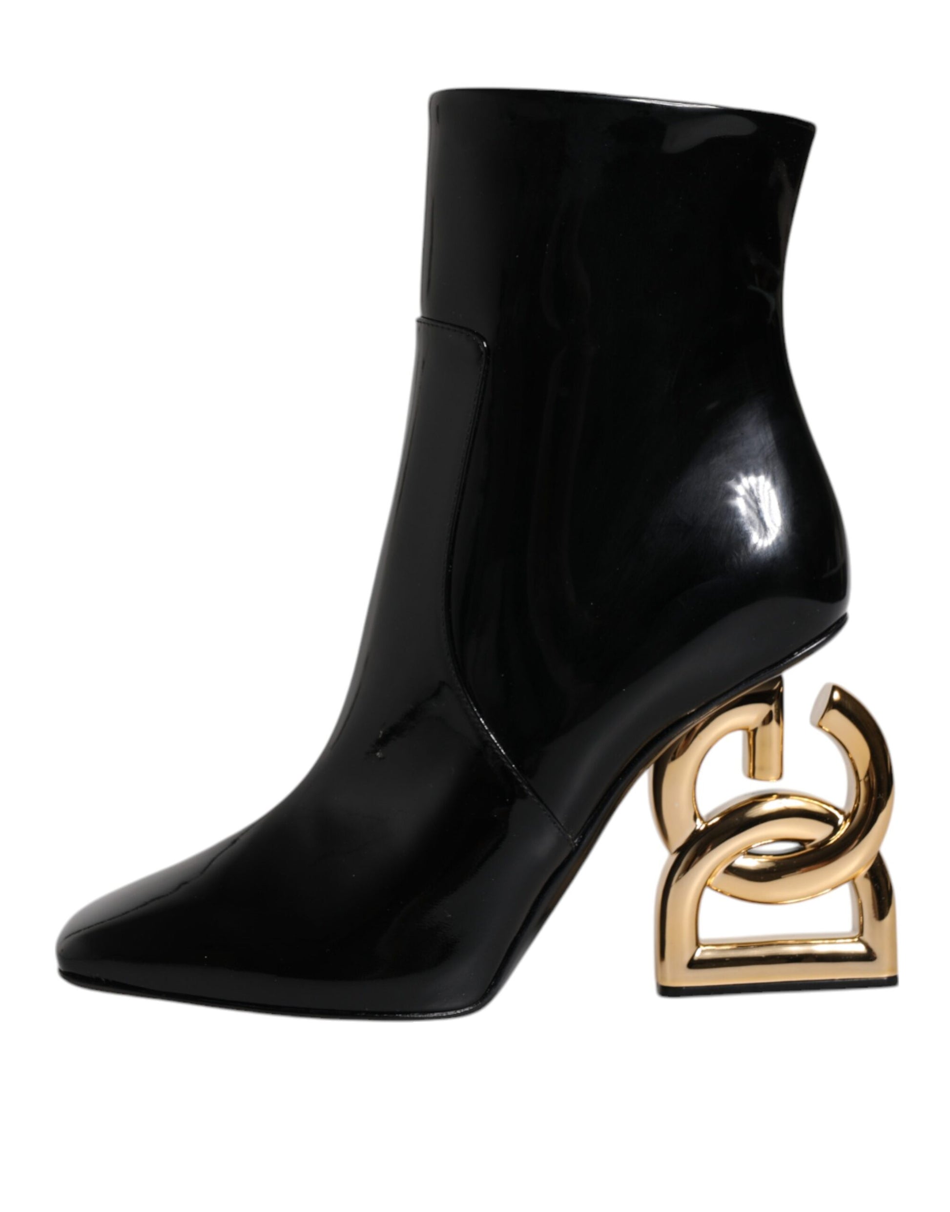 Dolce & Gabbana Black Jackie Leather Mid Calf Boots Shoes - EU35.5/US5.5