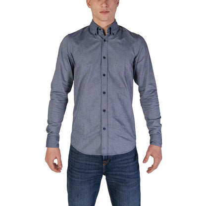 Hugo Boss Blue Cotton Shirt - IT42 | XS