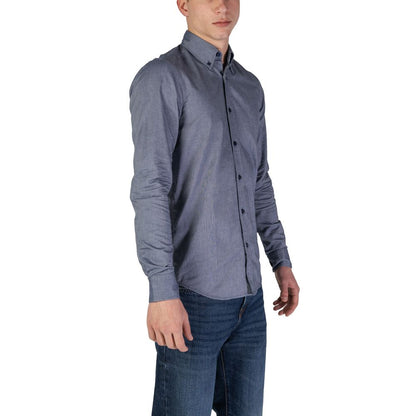 Hugo Boss Blue Cotton Shirt - IT42 | XS