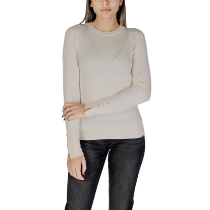 Jacqueline De Yong Cream Viscose Tops & T-Shirt