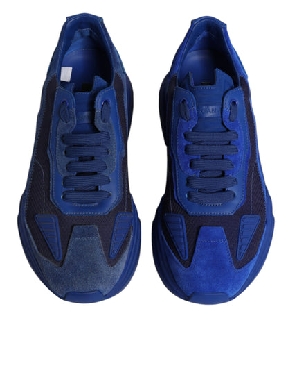 Dolce & Gabbana Blue Leather Daymaster Low Top Sneakers Shoes - EU40/US7