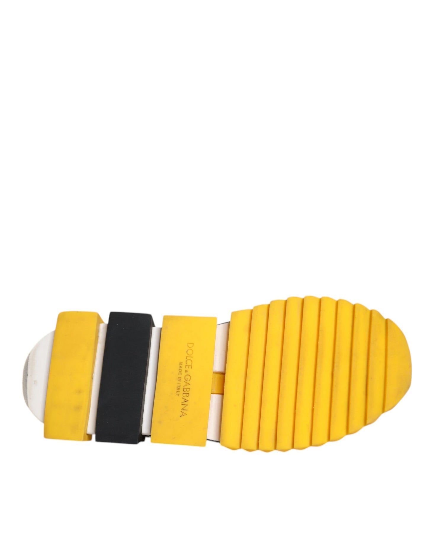 Dolce & Gabbana Yellow Black Slip On Sorrento Sneaker Shoes - EU40.5/US7.5