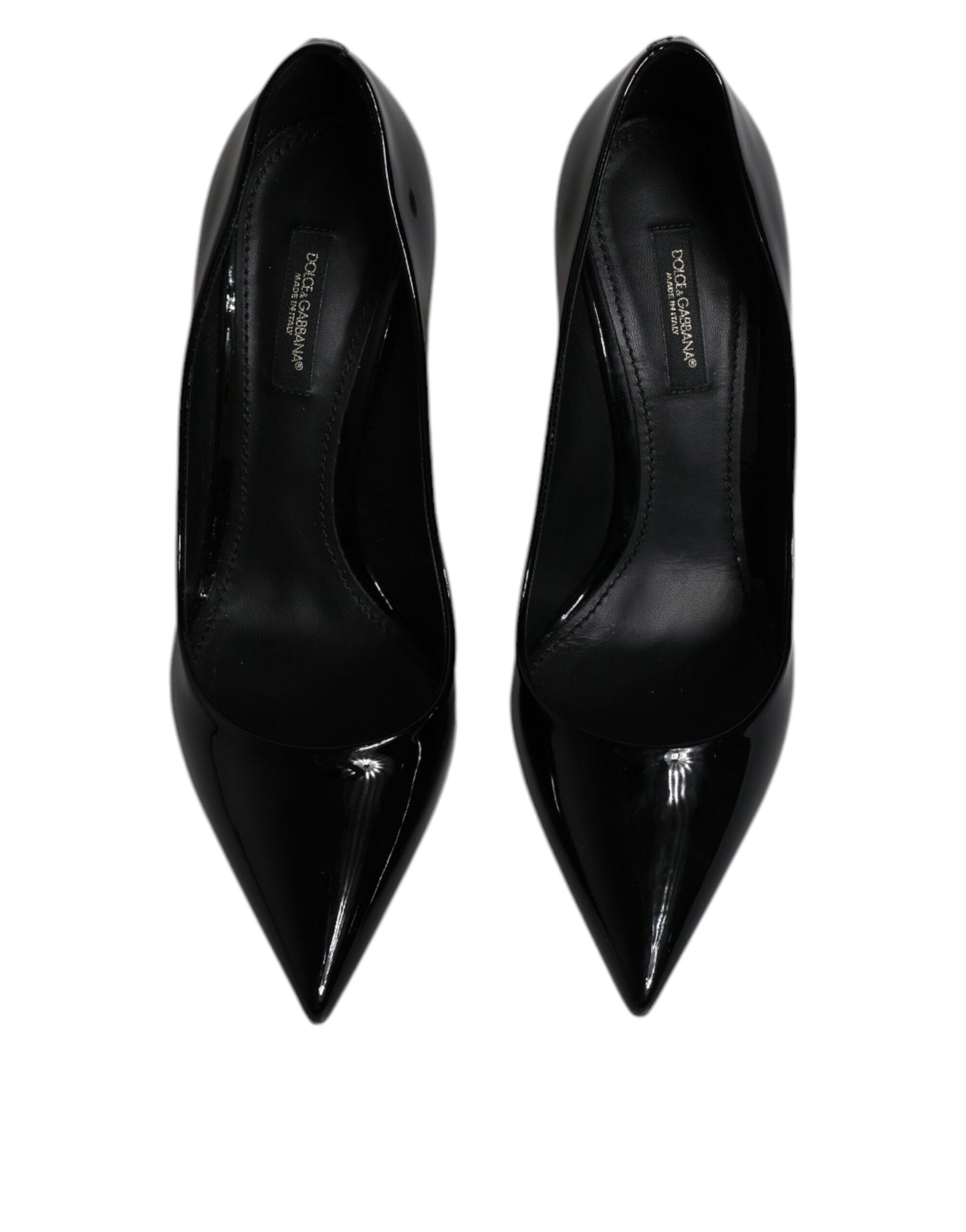 Dolce & Gabbana Black Patent Leather High Heels Pumps Shoes