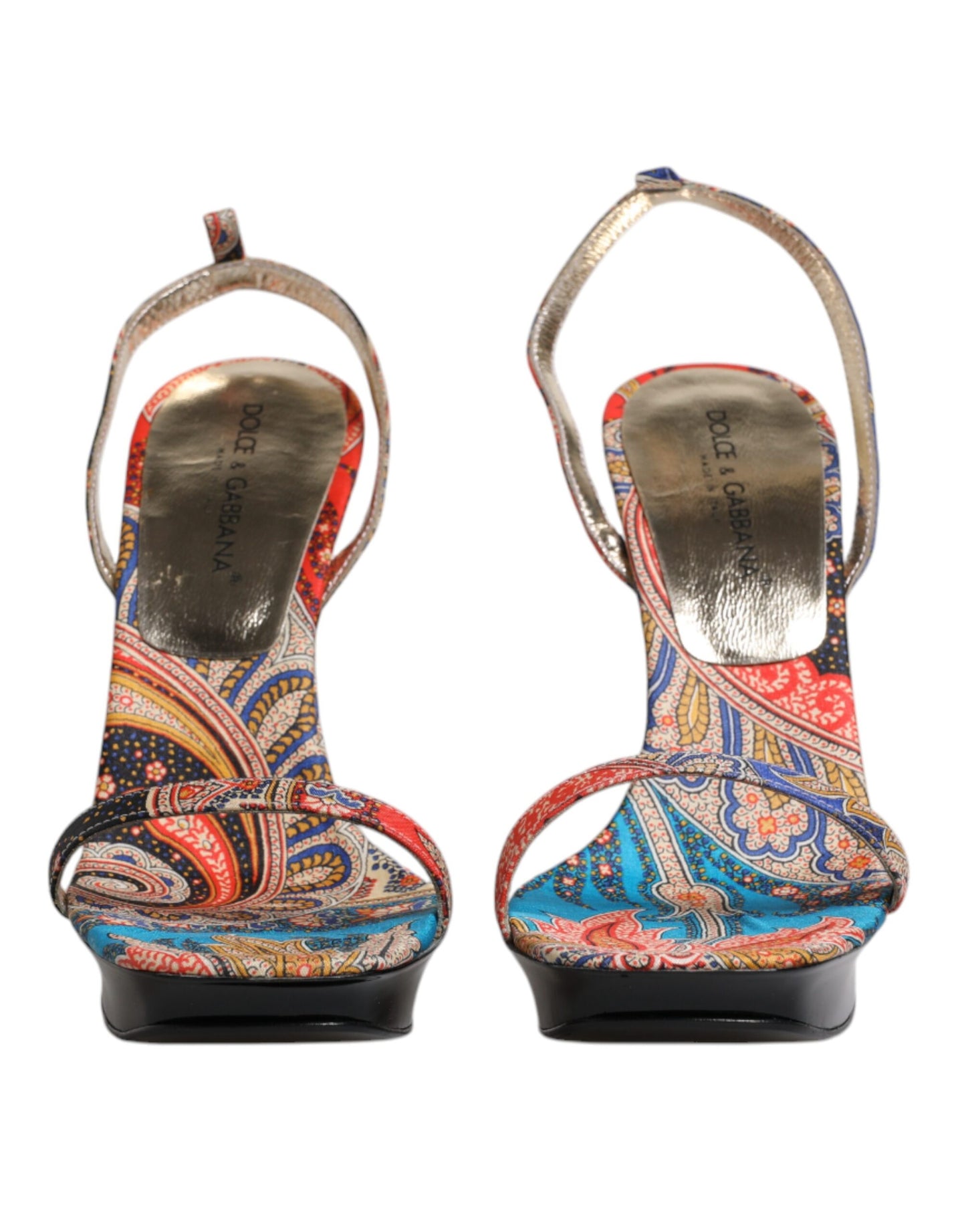 Dolce & Gabbana Multicolor Floral High Heels Sandals Shoes - EU39/US9