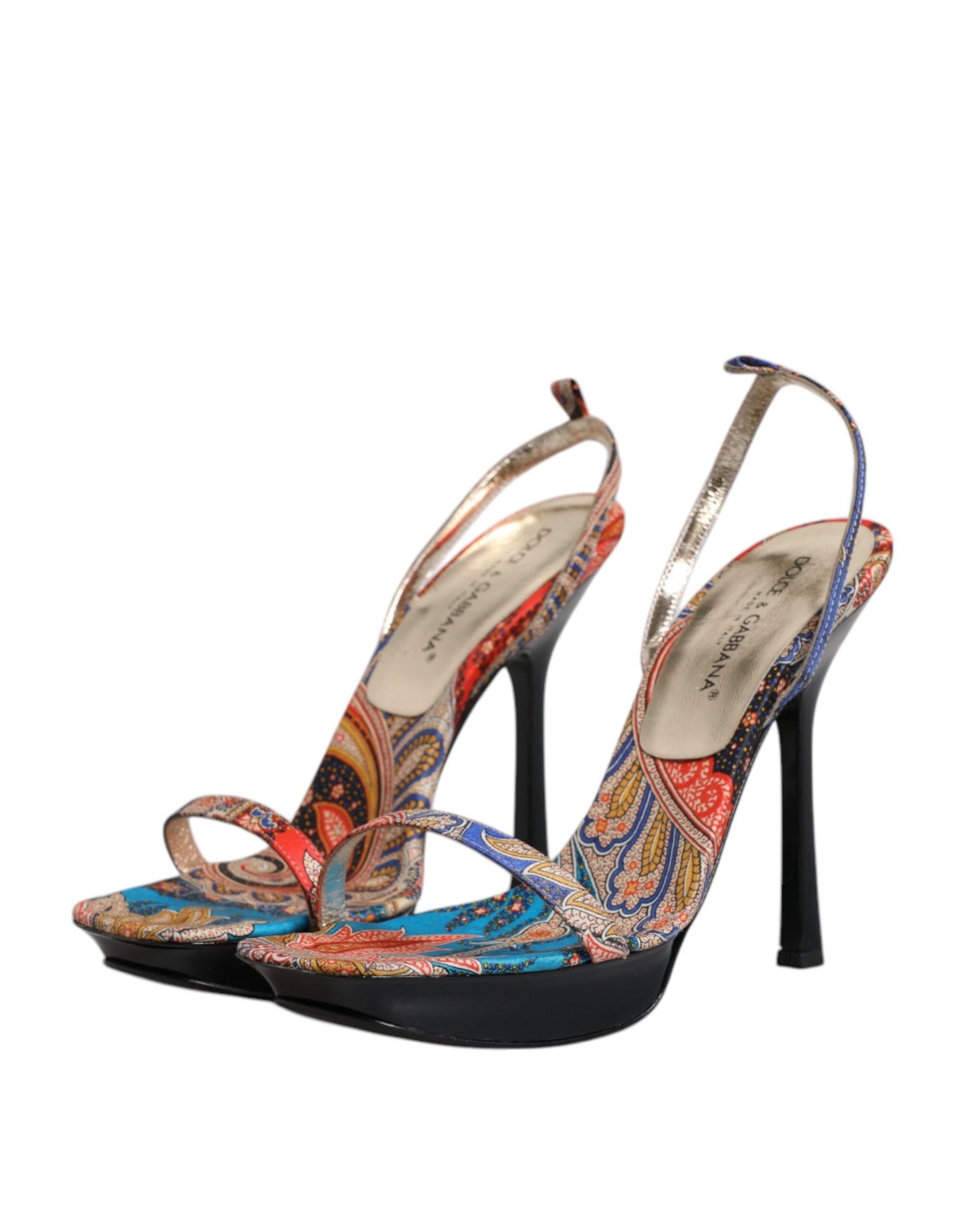 Dolce & Gabbana Multicolor Floral High Heels Sandals Shoes - EU39/US9