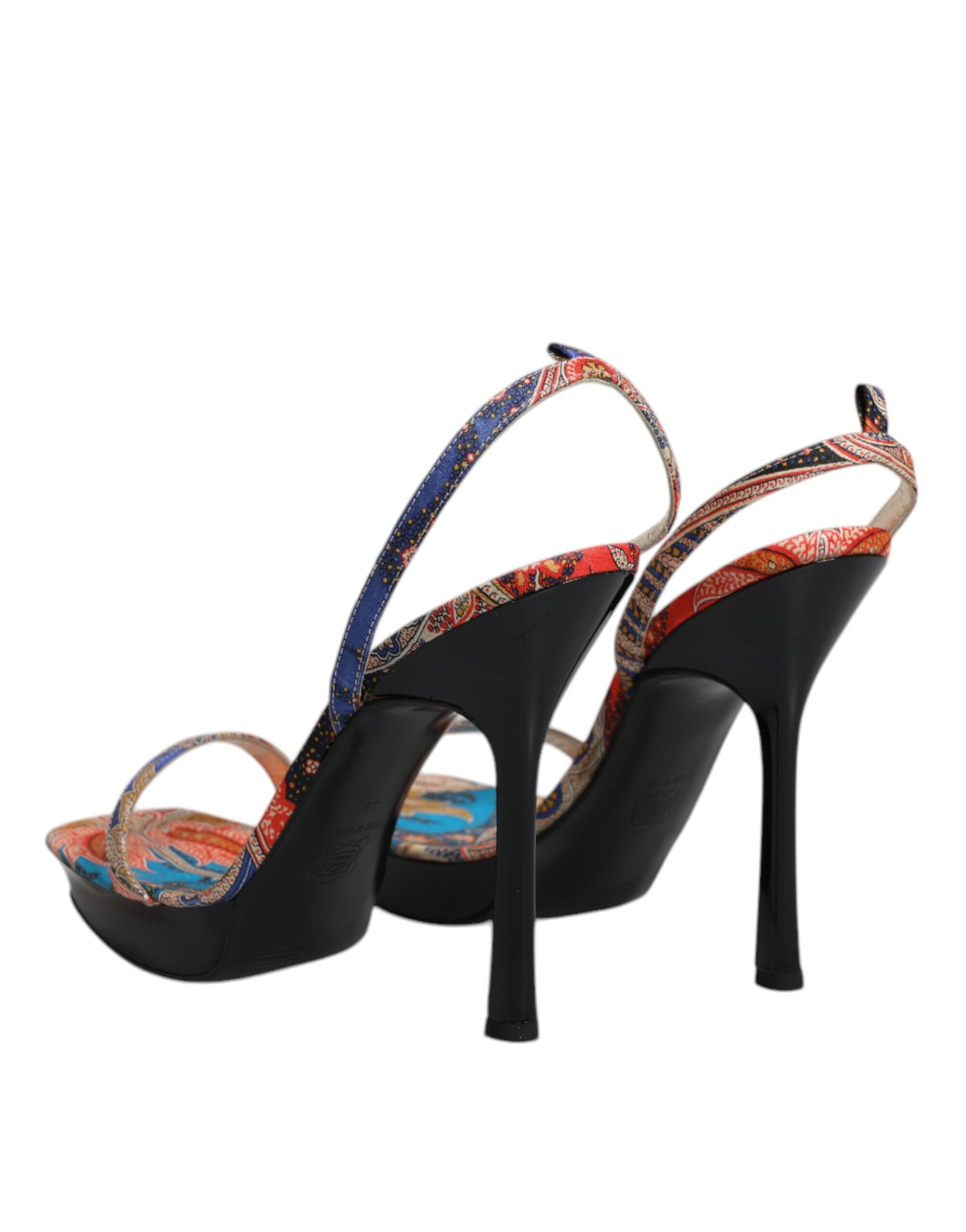 Dolce & Gabbana Multicolor Floral High Heels Sandals Shoes - EU39/US9