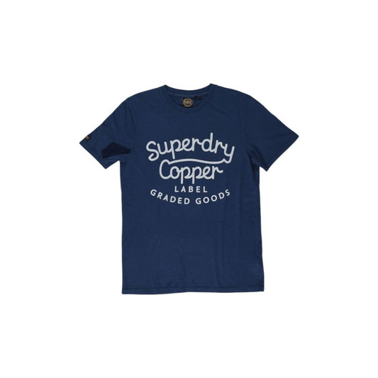 Superdry Blue Cotton T-Shirt - IT44 | S