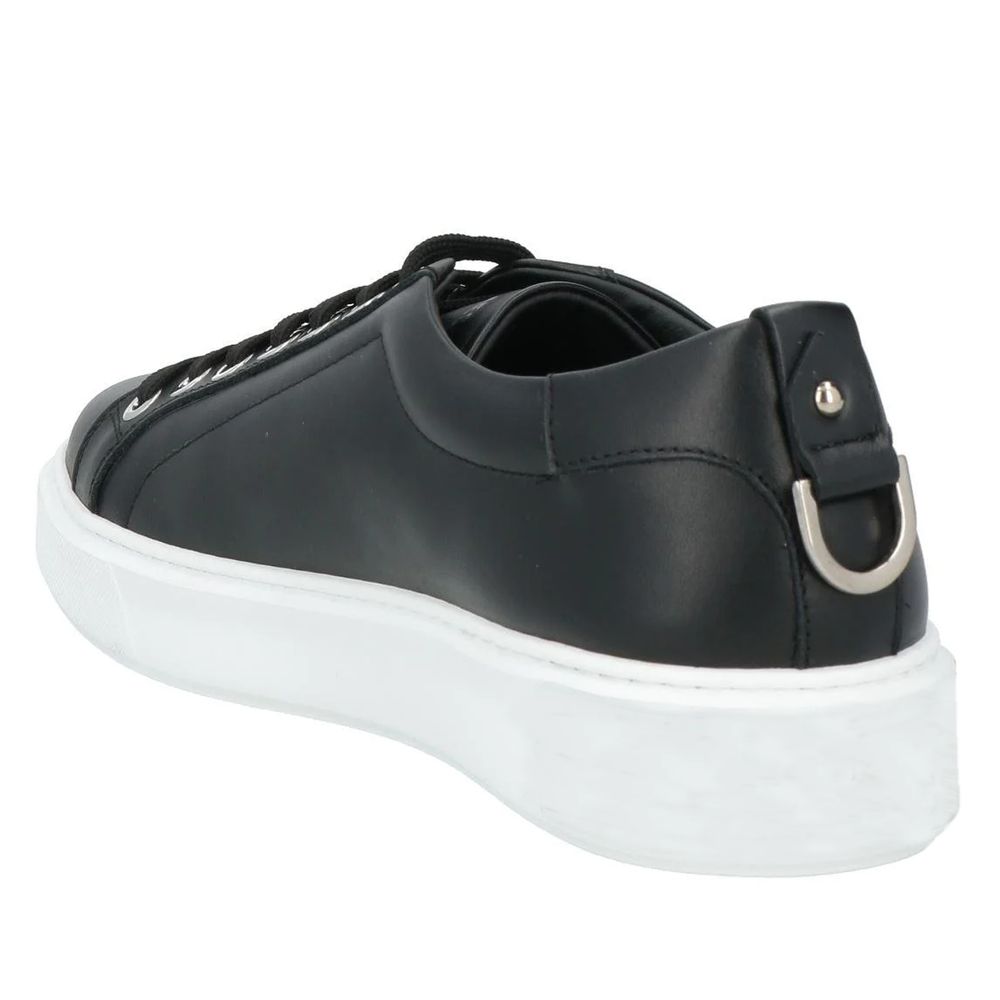 Les Hommes Black Leather Di Calfskin Sneaker