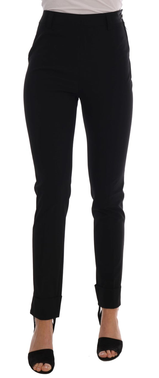 Ermanno Scervino Sleek Black Stirrup Leggings - IT38|XS