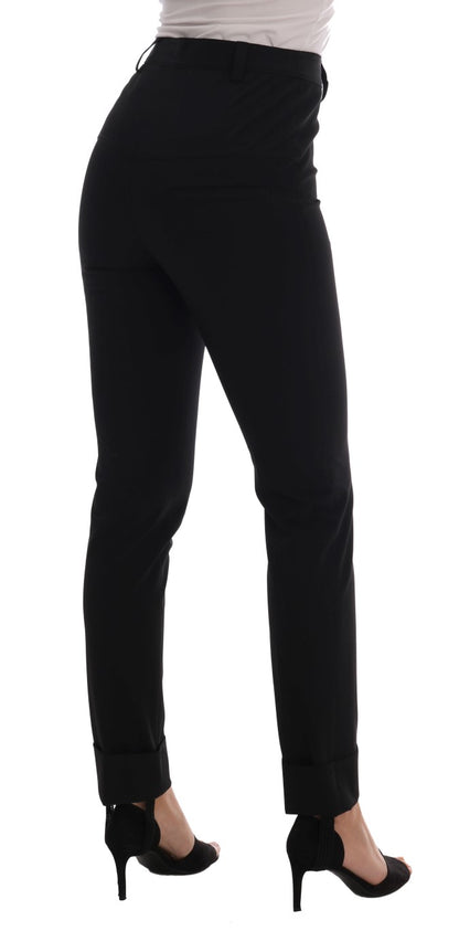 Ermanno Scervino Sleek Black Stirrup Leggings - IT38|XS