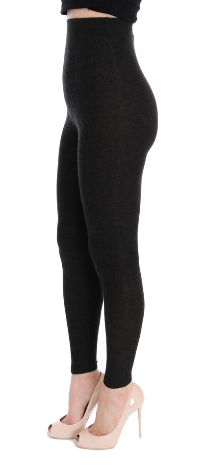 Dolce & Gabbana Elegant High-Waist Cashmere Tights Pants - IT40|S