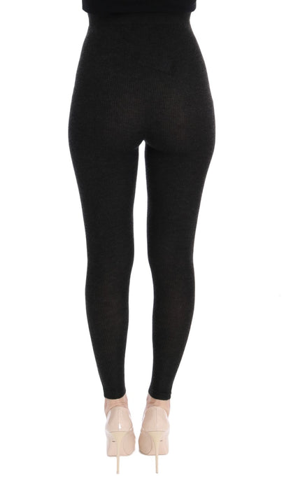 Dolce & Gabbana Elegant High-Waist Cashmere Tights Pants - IT40|S