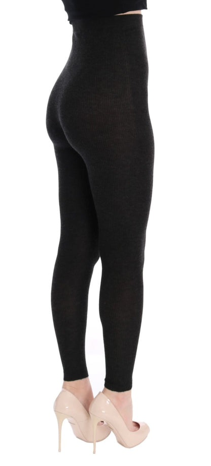 Dolce & Gabbana Elegant High-Waist Cashmere Tights Pants - IT40|S