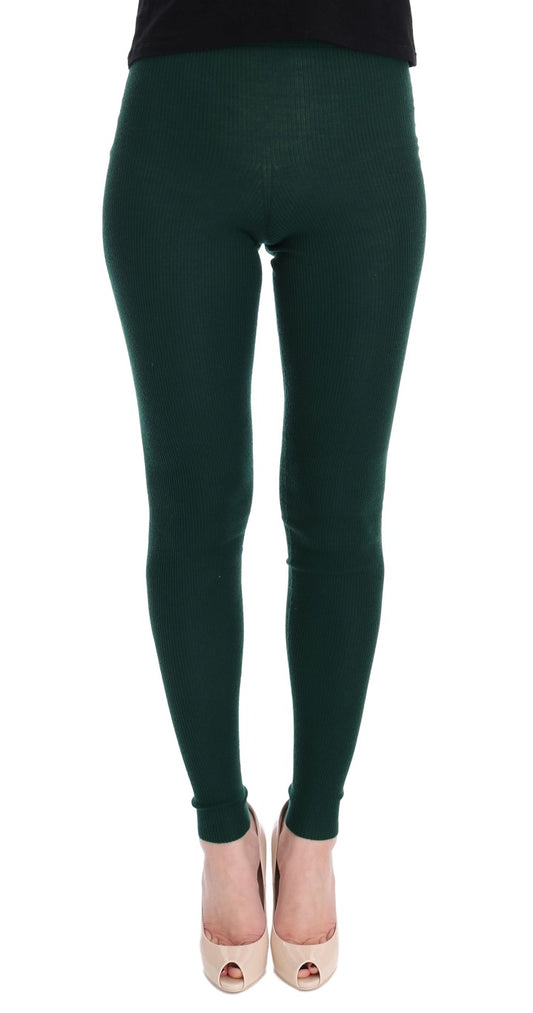 Dolce & Gabbana Elegant High-Waist Cashmere Tights Pants - IT36|XXS