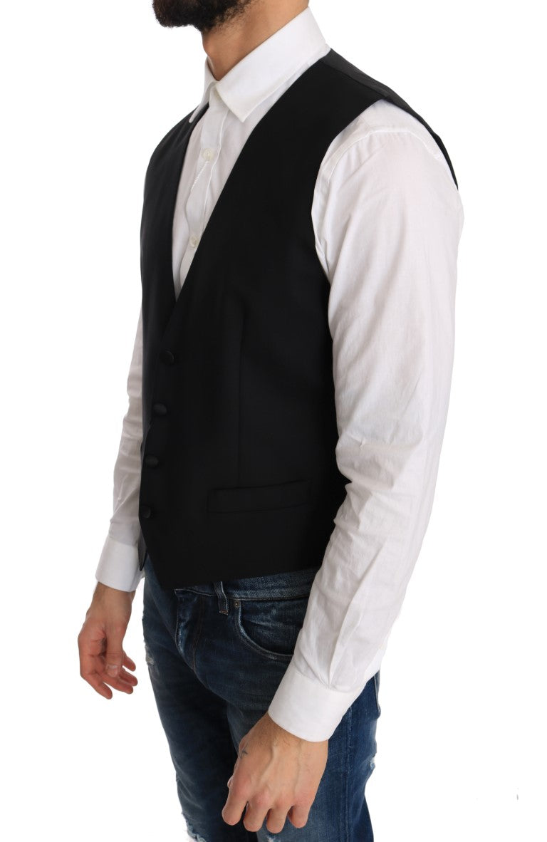 Dolce & Gabbana Elegant Slim Fit Formal Vest in Black