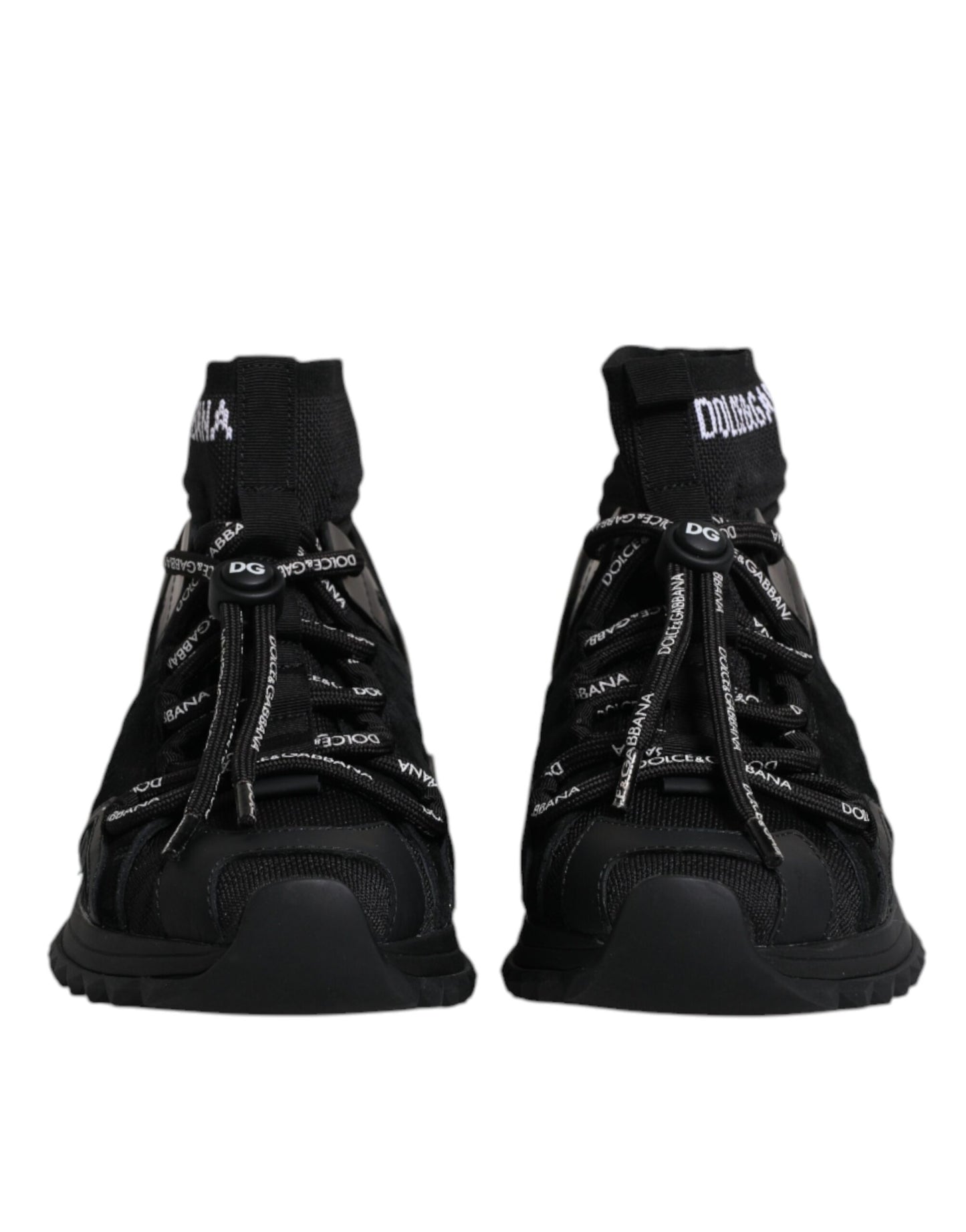 Dolce & Gabbana Black Sorrento Socks Logo Sneakers Shoes - EU36/US6