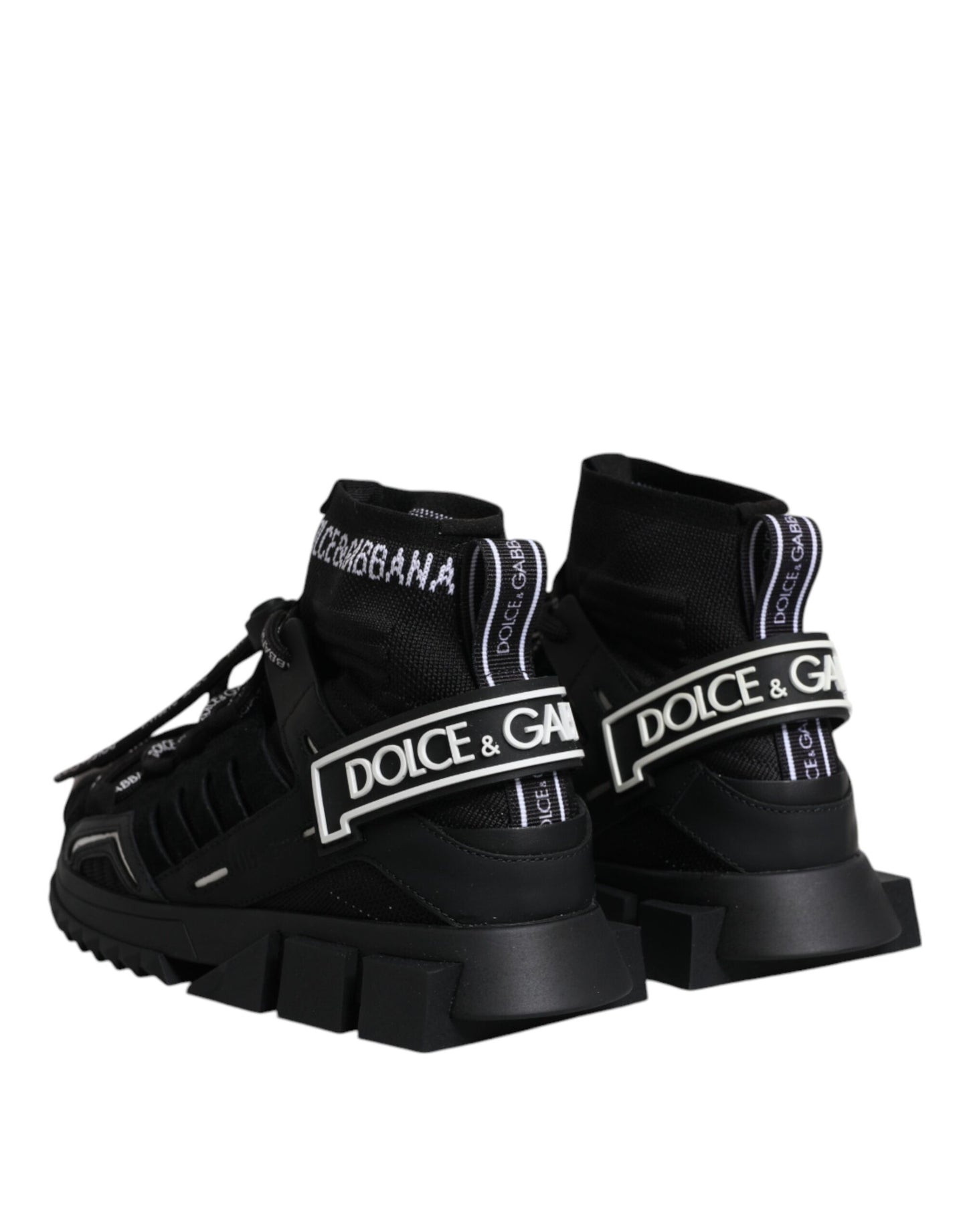 Dolce & Gabbana Black Sorrento Socks Logo Sneakers Shoes - EU36/US6