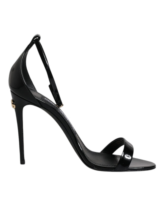 Dolce & Gabbana Black KEIRA Heels Ankle Strap Sandals Shoes - EU35.5/US5.5