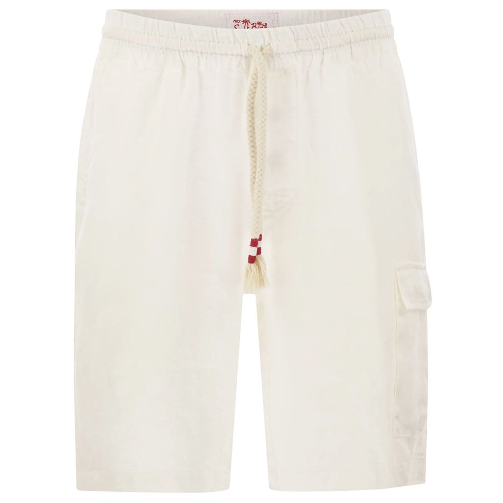 MC2 Saint Barth White Linen Short