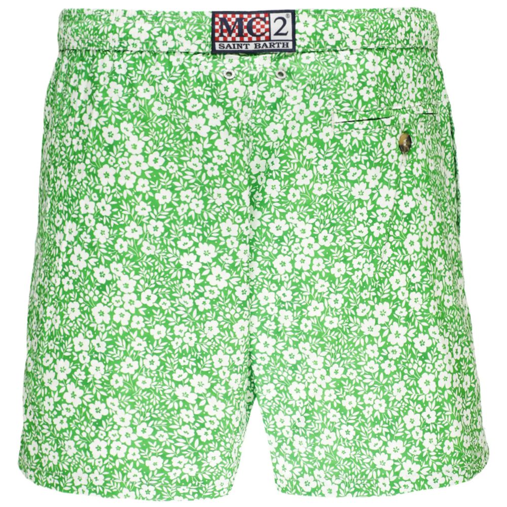 MC2 Saint Barth Green Polyester Men's Swim Shorts