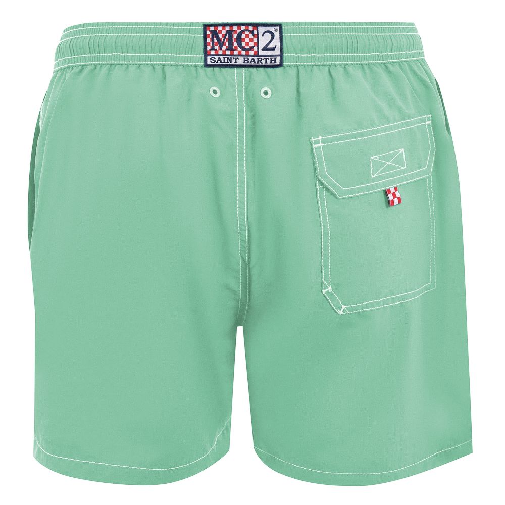 MC2 Saint Barth Green Polyester Men Swim Boxer